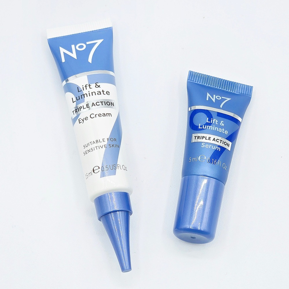 No7 Lift & Luminate Triple Action Eye Cream 15ml and Serum 5ml Set
